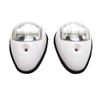 Marine Boat White Cover Green Starboard Red Port Led Navigation Light Side Mount