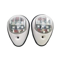 Marine Boat White Cover Green Starboard Red Port Led Navigation Light Side Mount