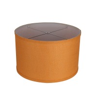 Urbanest Classic Drum Burlap Lampshade 16Inch By 16Inch By 10Inch Tangerine