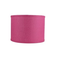 Urbanest Classic Drum Burlap Lampshade 14Inch By 14Inch By 10Inch Fuchsia