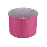 Urbanest Classic Drum Burlap Lampshade 14Inch By 14Inch By 10Inch Fuchsia