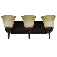 Bennington Three Globe Bathroom Vanity Light Bar Bath Fixture, Oil Rubbed Bronze With Frosted Glass And Tinted Highlights