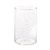 6-Inch Tall Clear Seeded Cylinder Glass Shade With 1-5/8 Fitter