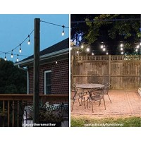 Enbrighten Classic Led Cafe String Lights, Black, 48 Foot Length, 24 Impact Resistant Lifetime Bulbs, Premium, Shatterproof, Weatherproof, Indoor/Outdoor, Commercial Grade, Ul Listed, 31664