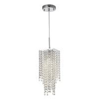 Whse Of Tiffany Rl8032 Sheea 1-Light Crystal Falls Chrome Chandelier