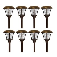 Alpan 10192 8 Led Pathway Solar Lights, One Size, Oil Rubbed Bronze