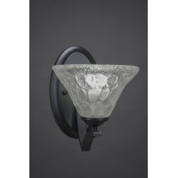 Zilo Wall Sconce Shown In Matte Black Finish With 7 Italian Bubble Glass