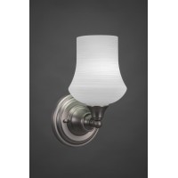 Wall Sconce Shown In Brushed Nickel Finish With 5 Zilo White Linen Glass