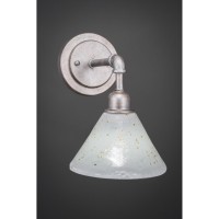 Vintage Wall Sconce Shown In Aged Silver Finish With 7