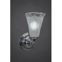 Wall Sconce Shown In Chrome Finish With 5.5 Frosted Crystal Glass