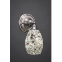 Wall Sconce Shown In Brushed Nickel Finish With 5 Natural Fusion Glass