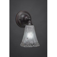 Wall Sconce Shown In Dark Granite Finish With 5.5 Frosted Crystal Glass