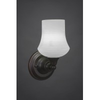 Wall Sconce Shown In Dark Granite Finish With 5.5 Zilo White Linen Glass