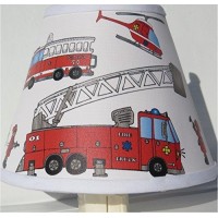 Firetruck Night Light Boys Truck Childrens Nursery Room Decor