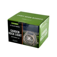 Solar Powered Led Garden Rock Light