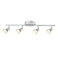 Globe Electric 58932 Payton Collection 4 Bar Track Light Matte Silver Bulb Not Included