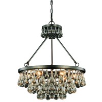 Bettina 6 Light Bronze Pendant Clear Royal Cut Crystal