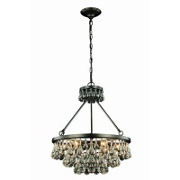 Bettina 6 Light Bronze Pendant Clear Royal Cut Crystal