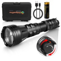 Uniquefire Uf1508 T67 (67Mm) Ir 850Nm Led Flashlight, 3 Modes Infrared Light, 5 Watt Night Vision Focus Adjustable Torch With Interchangeable Head System (Battery Not Included)