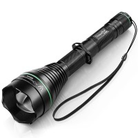 Uniquefire T50 850Nm Ir Illuminator Flashlight Lights For Night Vision,Zoomable Infrared Flashlight Illuminator 3 Modes Memory Function Predator Light,With Fast Replace Torch Head And Pill System