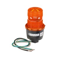 Federal Signal Lp3Pl-120A Streamline Low Profile Steady Burning Led Light, Pipe Mount, 120 Vac, Amber