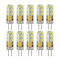 Rayhoo 10Pcs G4 Led Bulb Jc Bi-Pin Base Lights 1.5 Watt Ac Dc 12V 10W-20W T3 Halogen Bulb Replacement Landscape Bulbs(White 6000K)