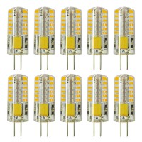 Rayhoo 10Pcs G4 Led Bulbs Jc Bi-Pin Base Light Bulbs 3W Ac/Dc 12V 20W-30W T3 Halogen Bulb Replacement Landscape Bulbs(Warm White 3000K)