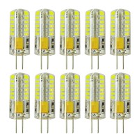 Rayhoo 10Pcs G4 Led Bulbs Jc Bi-Pin Base Light Lamps 3 Watt Ac/Dc 12V 20W-30W T3 Halogen Track Bulb Replacement Landscape Bulbs(White 6000K)