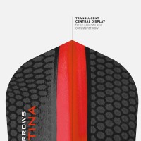 Harrows Retina | Premium Extra Strong 100 Micron Dart Flights In Slim Shape, 5 Sets Of 3 Flights, 15 Flights In Total, Red