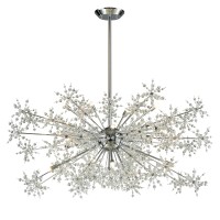 Snowburst 48'' Wide 20-Light Chandelier - Polished Chrome