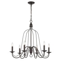 Monroe 30'' Wide 6-Light Chandelier - Oil Rubbed Bronze