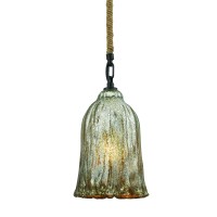 Hand Formed Glass 6'' Wide 1-Light Mini Pendant - Oil Rubbed Bronze