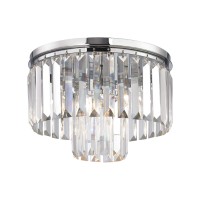 Palacial 12'' Wide 1-Light Flush Mount - Polished Chrome