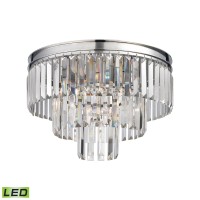 Palacial 19'' Wide 3-Light Semi Flush Mount - Polished Chrome