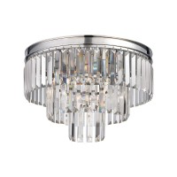 Palacial 19'' Wide 3-Light Semi Flush Mount - Polished Chrome