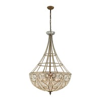 Elizabethan 28'' Wide 10-Light Chandelier - Dark Bronze