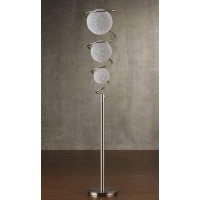 Homelegance Saturn Three Sparkling Orbs Metal Satin Nickel Finish Decorative Accent Lighting, Floor Lamp, White