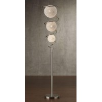 Homelegance Saturn Three Sparkling Orbs Metal Satin Nickel Finish Decorative Accent Lighting, Floor Lamp, White