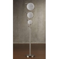 Homelegance Saturn Three Sparkling Orbs Metal Satin Nickel Finish Decorative Accent Lighting, Floor Lamp, White