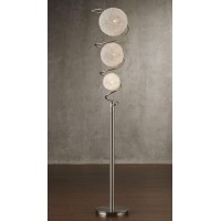 Homelegance Saturn Three Sparkling Orbs Metal Satin Nickel Finish Decorative Accent Lighting, Floor Lamp, White