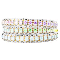 Btf-Lighting Ws2812B Ic Rgb 5050Smd Pure Gold Individual Addressable Led Strip 3.28Ft 144Led 144Led/M Flexible Full Color Ip30 Dc5V For Diy Chasing Color Project(No Adapter Or Controller)