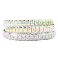 Btf-Lighting Ws2812B Rgb 5050Smd Individual Addressable 3.3Ft 144(2X72) Pixels/M Flexible White Pcb Full Color Led Pixel Strip Dream Color Ip65 Waterproof For Bedroom,Diy Project, Etc Only Dc5V