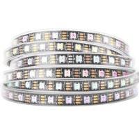 Btf-Lighting Ws2812B Rgb 5050Smd Individual Addressable 16.4Ft 60Pixels/M 300Pixels Flexible Black Pcb Full Color Led Pixel Strip Dream Color Ip67 Waterproof Making Led Screen Led Wall Only Dc5V