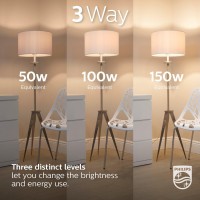 Philips Led 3-Way A21 Frosted Light Bulb: 1600-800-450-Lumen, 2700-Kelvin, 18-8-5-Watt (100-60-40-Watt Equivalent), E26D Base, Warm White, 4-Pack