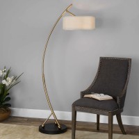 Uttermost 280891 Vardar Curved Brass Floor Lamp