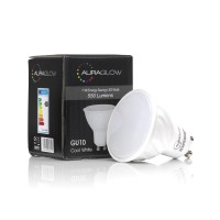 Auraglow Super Bright 5.3W Led Gu10 Light Bulb, Daylight Cool White 6500K - Retrofit - 550 Lumen - 70W Eqv - Four Pack