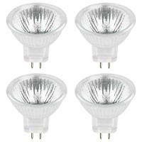 Sterl Lighting Mr11 12V 10W Halogen Bulb, 130Lm, 1.37Inch, 2700K Warm White Clear Halogen Reflector Light Bulb, Gz4 Bi-Pin Base, Fiber Optic Bulb, Landscape, Stove-Top, Range Hood, 4 Pack,