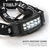 Steelman Pro Slim Profile Rechargeable Led Motion Activated Headlamp, 250-Lumen, 3 Brightness Settings, Illuminates Up To 20 Meters, Removable Hard Hat Clips, Water-Resistant