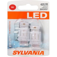 Sylvania - 4057 Led Red Mini Bulb - Bright Led Bulb, Ideal For Stop And Tail Lights (Contains 2 Bulbs)