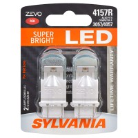 Sylvania - 4157 Zevo Led Red Bulb - Bright Led Bulb, Ideal For Stop And Tail Lights (Contains 2 Bulbs)